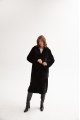 OVERSIZE sheepskin coat made of black natural sheepskin