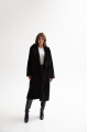 OVERSIZE sheepskin coat made of black natural sheepskin