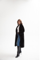 OVERSIZE sheepskin coat made of black natural sheepskin