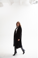 OVERSIZE sheepskin coat made of black natural sheepskin