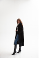 OVERSIZE sheepskin coat made of black natural sheepskin