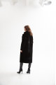 OVERSIZE sheepskin coat made of black natural sheepskin