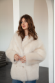 Women's double-sided jacket made of natural cashmere lamb