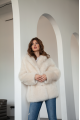 Women's double-sided jacket made of natural cashmere lamb