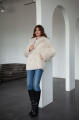 Women's double-sided jacket made of natural cashmere lamb