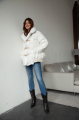 White down jacket in OVERSIZE style with natural filler