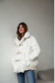 White down jacket in OVERSIZE style with natural filler