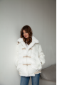 White down jacket in OVERSIZE style with natural filler