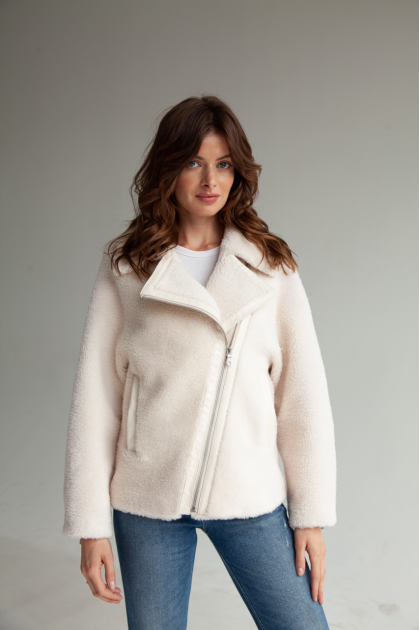 A sheepskin coat made of wool