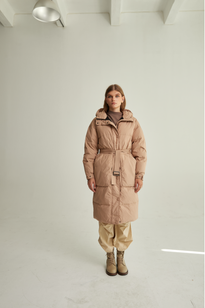 Beige down jacket