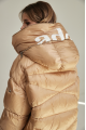 Short women's down jacket ADD in caramel color with natural filler