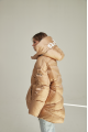 Short women's down jacket ADD in caramel color with natural filler