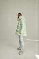 ADD short women's down jacket in mint color with natural filling