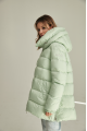 ADD short women's down jacket in mint color with natural filling