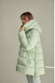 ADD short women's down jacket in mint color with natural filling