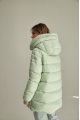 ADD short women's down jacket in mint color with natural filling