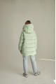 ADD short women's down jacket in mint color with natural filling