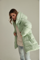 ADD short women's down jacket in mint color with natural filling