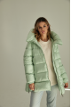 ADD short women's down jacket in mint color with natural filling