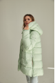 ADD short women's down jacket in mint color with natural filling