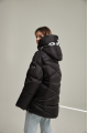 Short women's down jacket ADD black color with natural filling