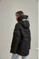 Short women's down jacket ADD black color with natural filling