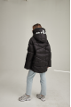 Short women's down jacket ADD black color with natural filling