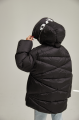 Short women's down jacket ADD black color with natural filling