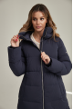 Women's long ADD blue down jacket with natural filling