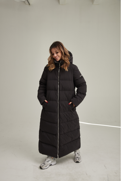 Long black down jacket ADD