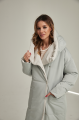 Women's long down jacket in mint color with natural filling