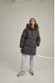 Women's down jacket ADD gray color with natural filler