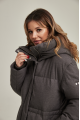 Women's down jacket ADD gray color with natural filler