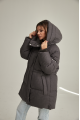 Women's down jacket ADD gray color with natural filler