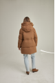 ADD brown down jacket for women with natural filling