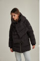 ADD down jacket in black color with natural filler