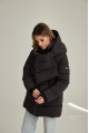 ADD down jacket in black color with natural filler