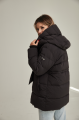 ADD down jacket in black color with natural filler