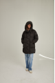 ADD down jacket in black color with natural filler