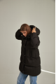 Women's down jacket ADD black color with natural filler