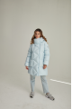 ADD women's light blue down jacket with natural filling