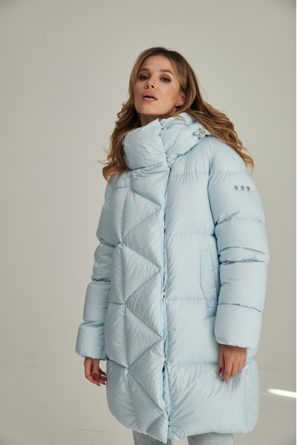 Down jacket ADD light blue color