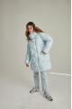 ADD women's light blue down jacket with natural filling