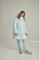 ADD women's light blue down jacket with natural filling