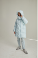 ADD women's light blue down jacket with natural filling