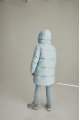 ADD women's light blue down jacket with natural filling