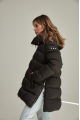 Women's down jacket in black color ADD with natural filler