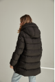 Women's down jacket in black color ADD with natural filler