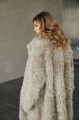 Long two-sided sheepskin coat made of natural gray sheepskin