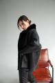 Women's double-sided sheepskin-jacket of black color